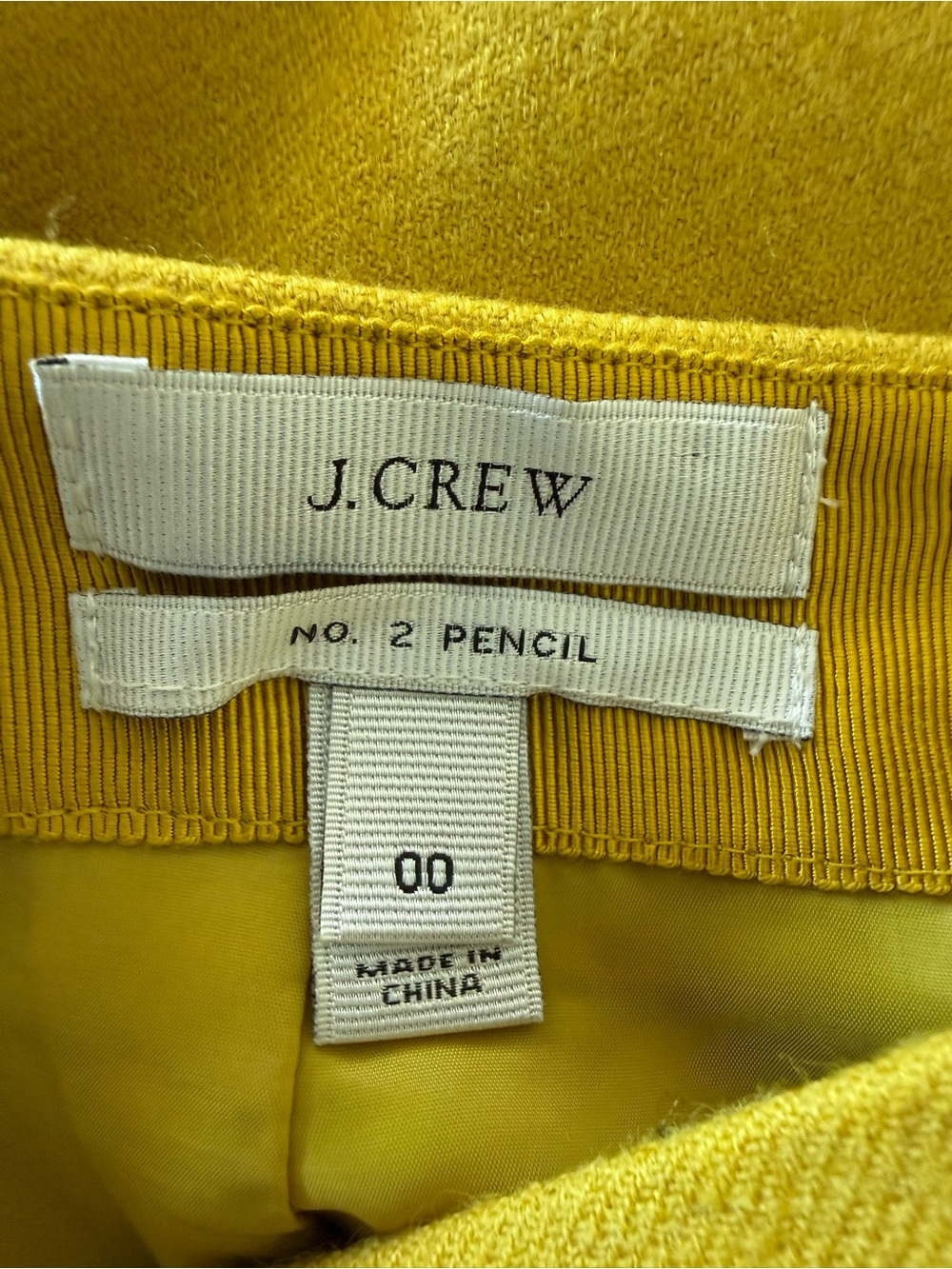J. Crew 100% Wool No. 2 Pencil Mini Skirt 00 - Picture 5 of 7